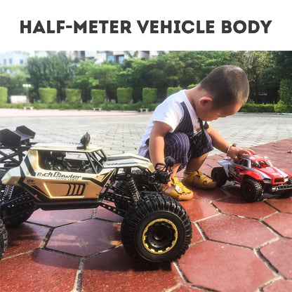 1:8 Scale Large Half-Meter Body Alloy Climbing Remote Control Car, Suspension Shock Absorption, 4WD Off-Road Vehicle Toy