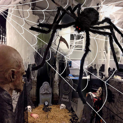 Halloween Decoration 5M Halloween Spider We+/- 1.5M Giant Spider cobweb Outdoor Indoor Home Party Decoration