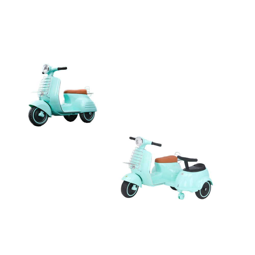 Kids Electric Motorbike Tricycle Rechargeable Plays Music Front Rear Lights Two seater for Boys Girls Toy Vehicle