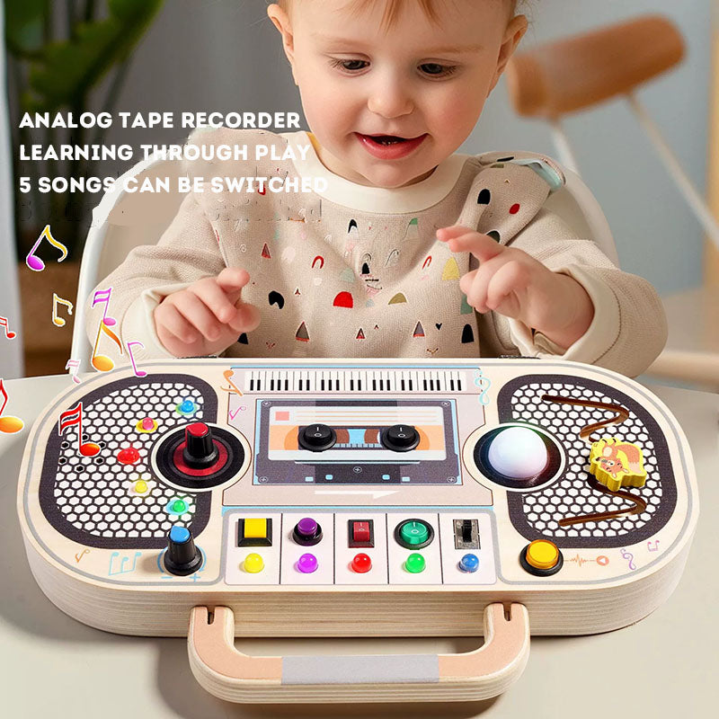 Early Education Wooden LED Switch Light Toy for Children - Enhances Color Recognition and Cognitive Skills