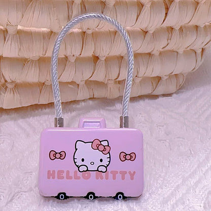 Cute Combination Lock Portable Cable Lock Luggage Combination Lock Cartoon Password Lock Mini Luggage Lock for Travel Bags Backpack Suitcase