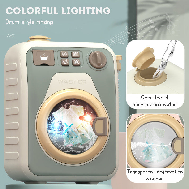 Kids Washing Machine Toy Mini Toys Pretend Play Kids Educational Toy Rotatable Simulation Toys