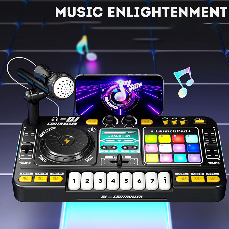 Kid's  Bluetooth DJ Mixer Toy Electronic Keyboard Toy Playing Musical Instrument Microphone Music Toy Instrument Toy