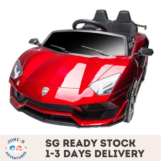 Kids Electric Sports Car Lamborghini rechargeable remote-controlled music-playing, with lights multifunctional toy perfect gift for boys girls