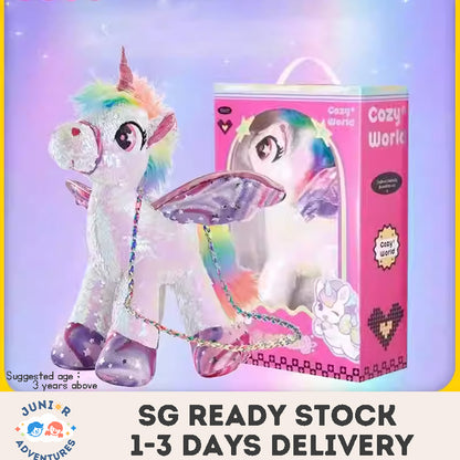 Cozy World Sequin Sling / Cross Body Unicorn Bag Children's Bag Girl's Crossbody Bag Doll Bag