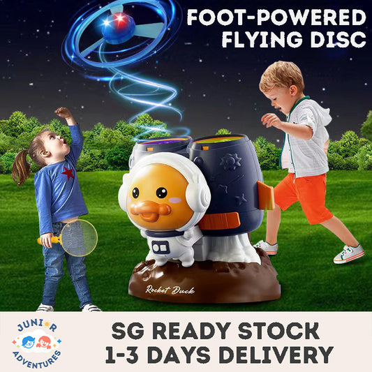 Foot-Powered Flying Disc Toy