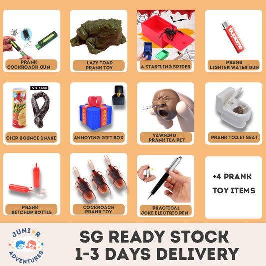 April Fool's Day Prank Toys Water Guns trick toy Fake Insect Practical Joke Electric Shock Pens Toy