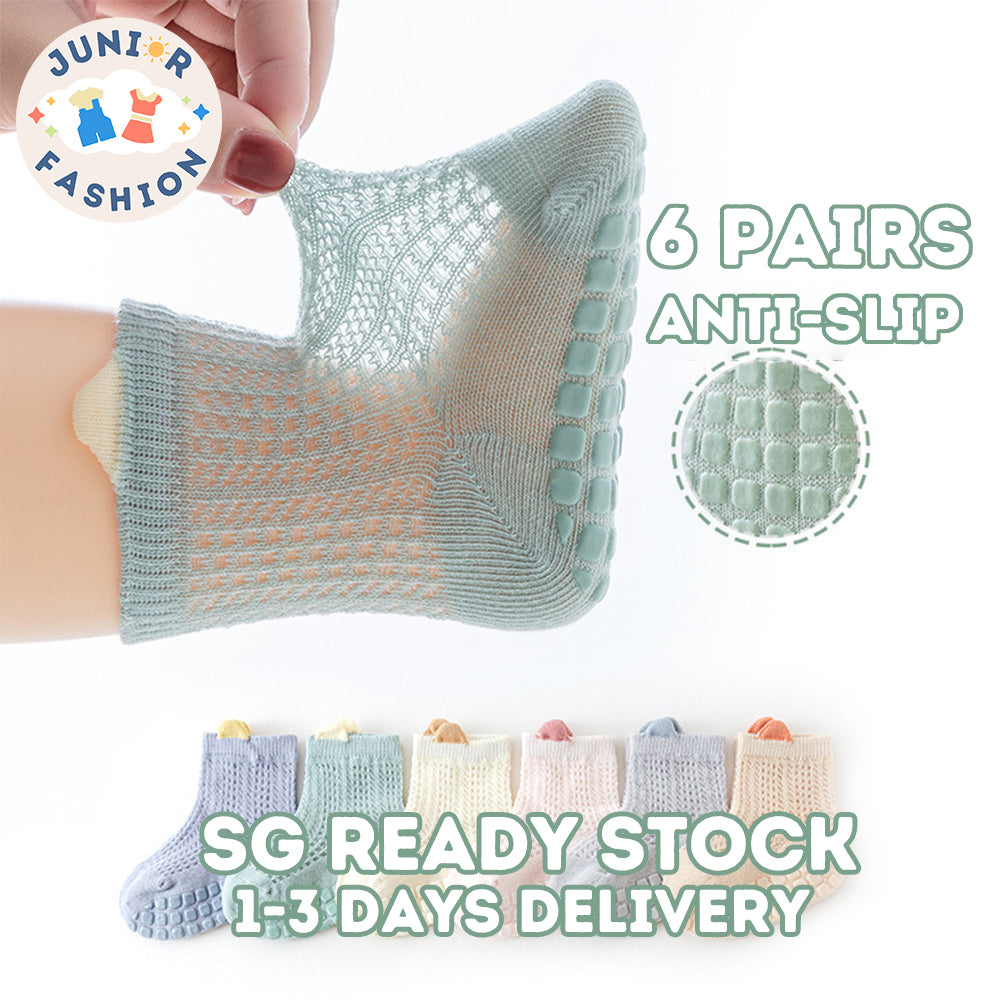 Infant Anti-Slip Socks Baby Walking Socks Children's Breathable Mesh Athletic Non-Slip Socks