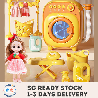 Kids Washing Machine Toy Mini Toys Pretend Play Kids Educational Toy Rotatable Simulation Toys