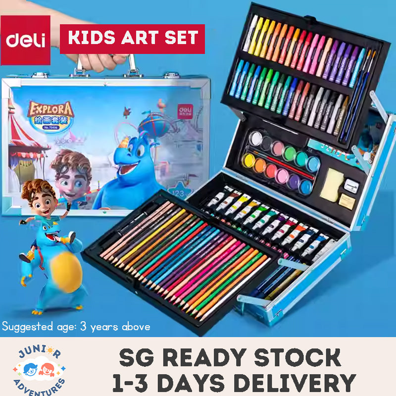 Kids Art Set Drawing Marker Painting Color Pen Watercolor Pens Crayon Pastel Set