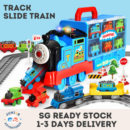 Train Toy Train Model Electric Train Set Simulated Train Track Sliding Car Track