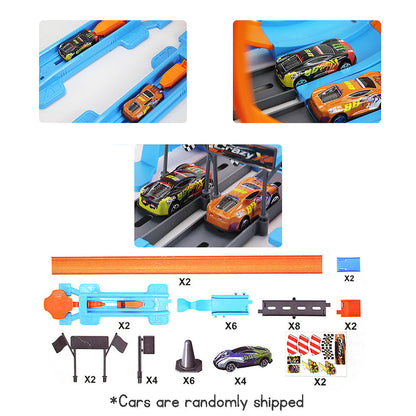 Kid's Track Racing Game Dual Player Competitive Racing Game for Boys ABS Safe Material Boy's Birthday Gift