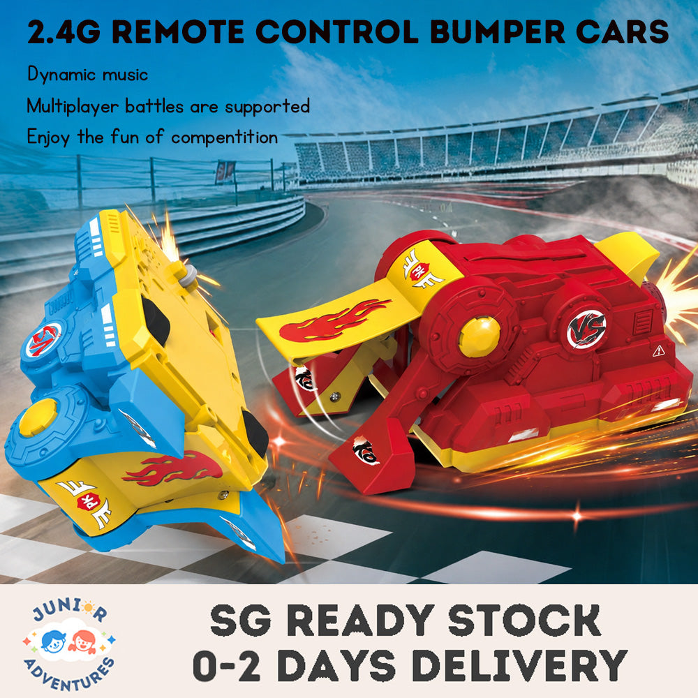 2.4G Remote Control Bumper Cars RC Battle Car Toy Stunt Battle Cars with Light & Music Parent-Child Game Toy