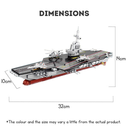 Building block battleship set military aircraft carrier model blocks suitable for both adults kids toys set