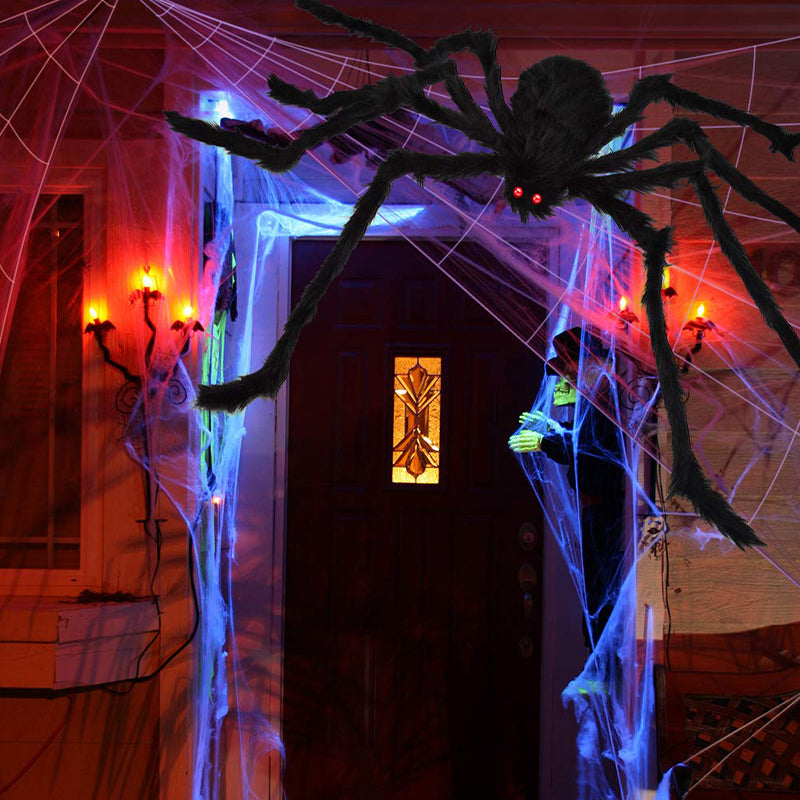 Halloween Decoration 5M Halloween Spider We+/- 1.5M Giant Spider cobweb Outdoor Indoor Home Party Decoration