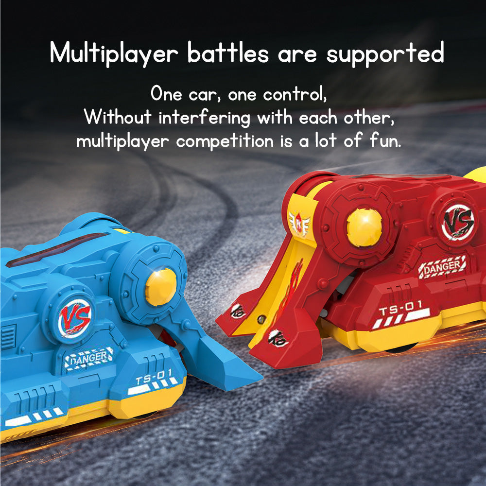 2.4G Remote Control Bumper Cars RC Battle Car Toy Stunt Battle Cars with Light & Music Parent-Child Game Toy