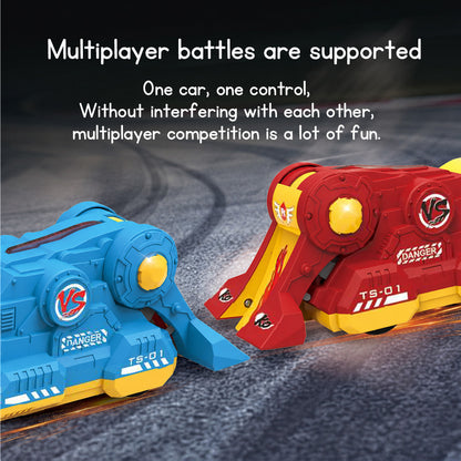 2.4G Remote Control Bumper Cars RC Battle Car Toy Stunt Battle Cars with Light & Music Parent-Child Game Toy