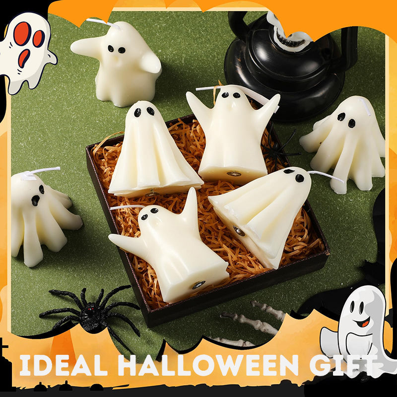 Halloween Decoration Scented Candle 6PCS Halloween Ghost Candle Party Decoration Room  Desktop Decor