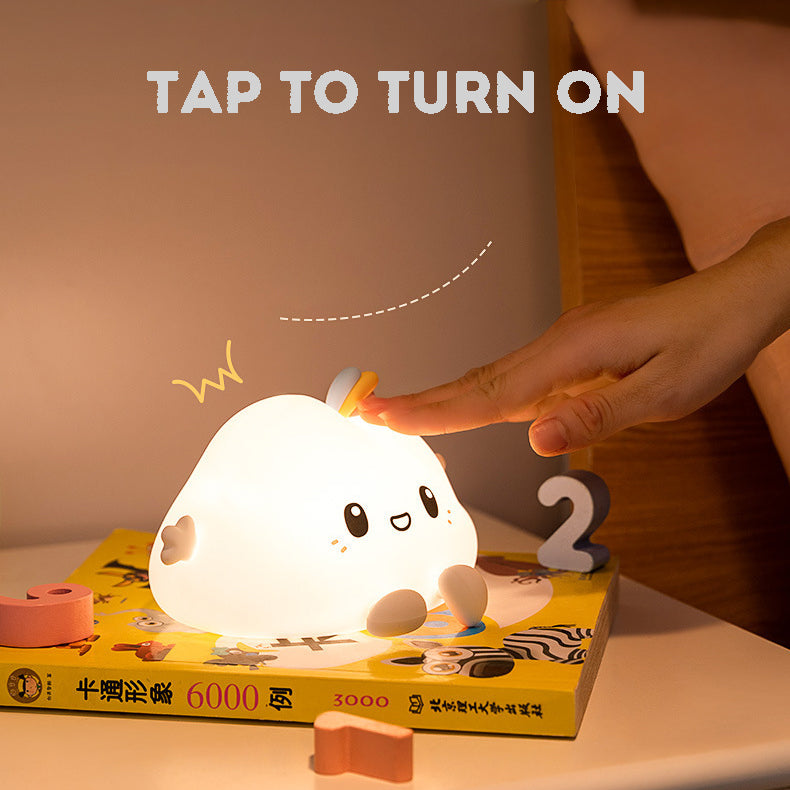 LED Silicone Night Light with Timer and Remote Control for Children's Bedroom Lamp