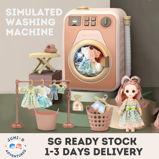 Kids Washing Machine Toy Mini Toys Pretend Play Kids Educational Toy Rotatable Simulation Toys