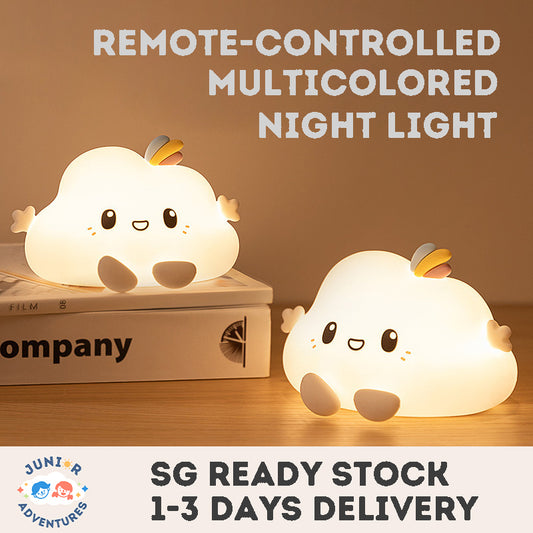 LED Silicone Night Light with Timer and Remote Control for Children's Bedroom Lamp