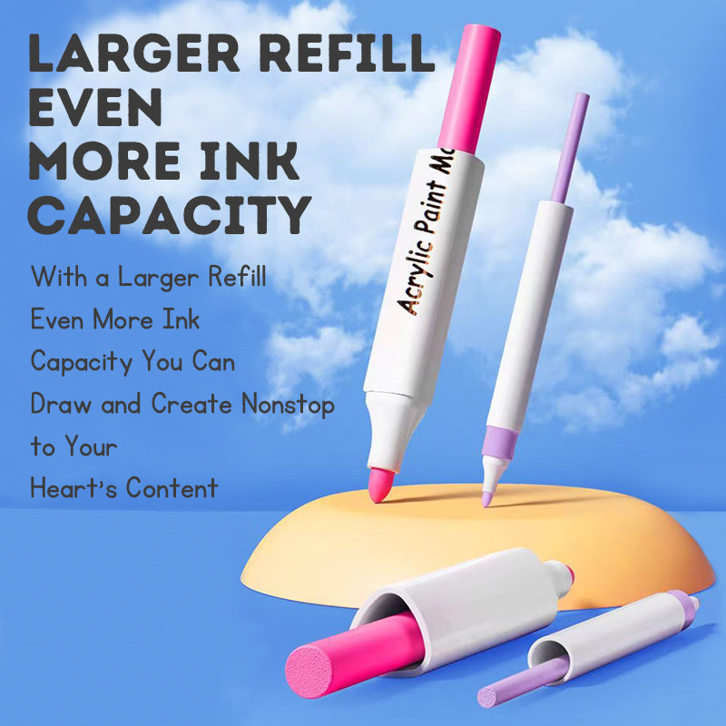 Acrylic Paint Markers Art Markers for Students Non Bleed Layering Capable 36 60 80 Colors Waterproof Quick Dry Marker Pen Set