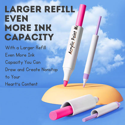 Acrylic Paint Markers Art Markers for Students Non Bleed Layering Capable 36 60 80 Colors Waterproof Quick Dry Marker Pen Set