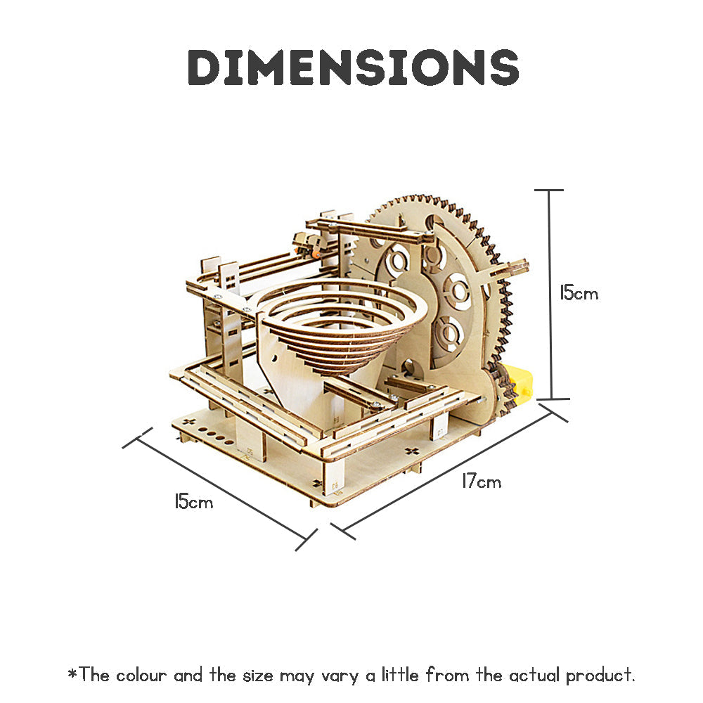 Kid's Wooden Marble Run Toy Children's Toy Electric Marble Run Hand-Assembled Educational Boys Toy