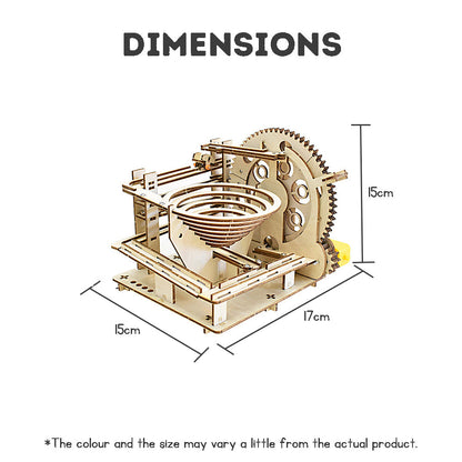 Kid's Wooden Marble Run Toy Children's Toy Electric Marble Run Hand-Assembled Educational Boys Toy