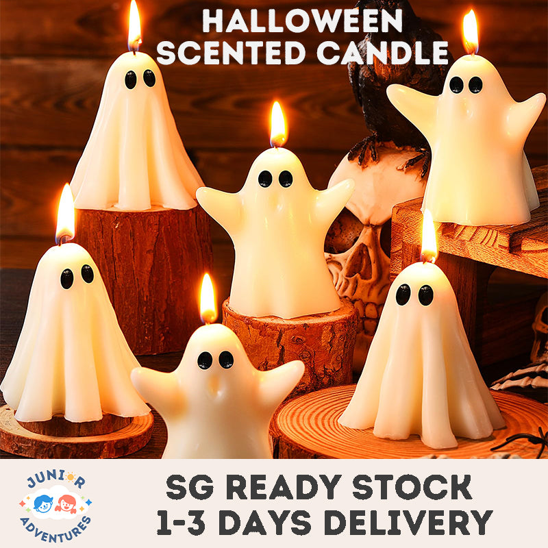 Halloween Decoration Scented Candle 6PCS Halloween Ghost Candle Party Decoration Room  Desktop Decor