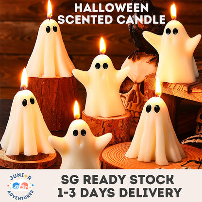 Halloween Decoration Scented Candle 6PCS Halloween Ghost Candle Party Decoration Room  Desktop Decor