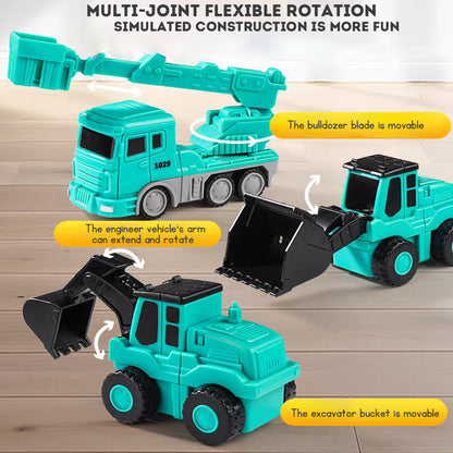 Magnetic Transformation Engineering Car Assembled Toy Deformation Robot Car Toy For Kids