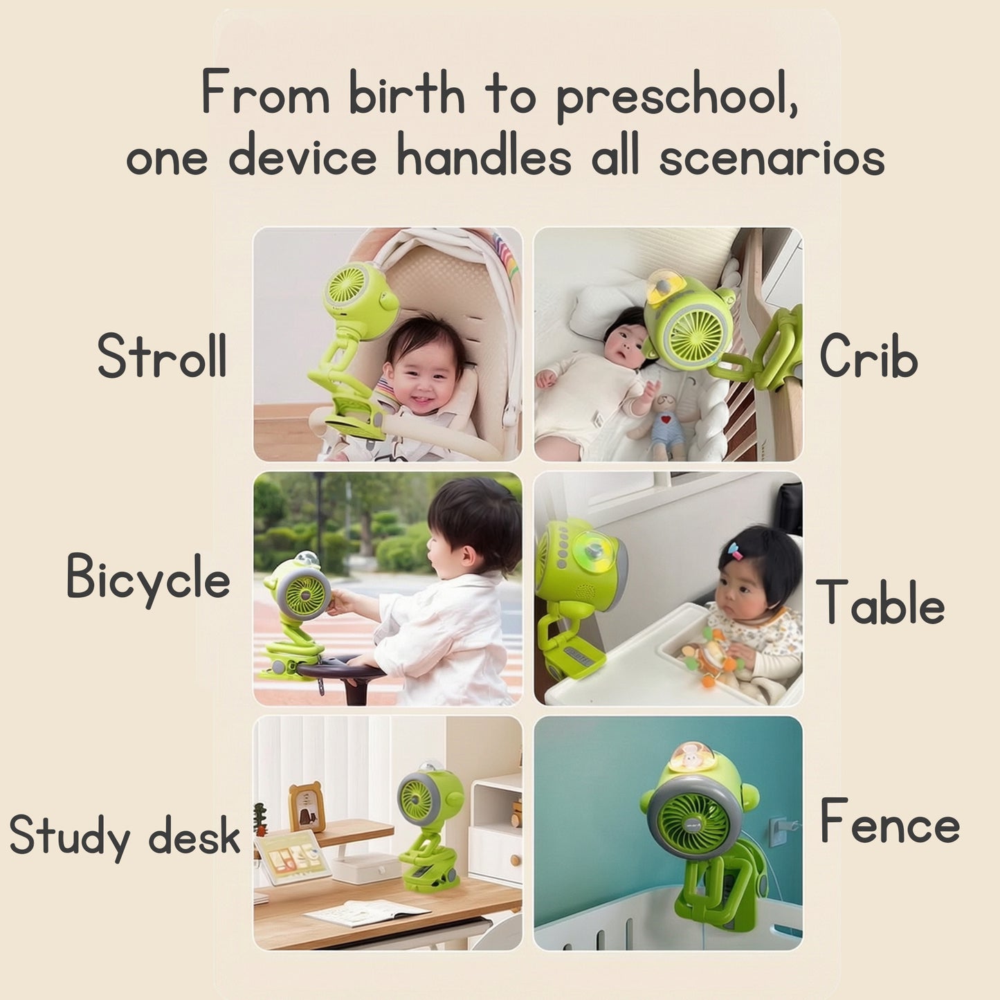 Baby Stroller Fan Portable Clip Fan Office Table Fan USB clip fan MIni Office Table Fan