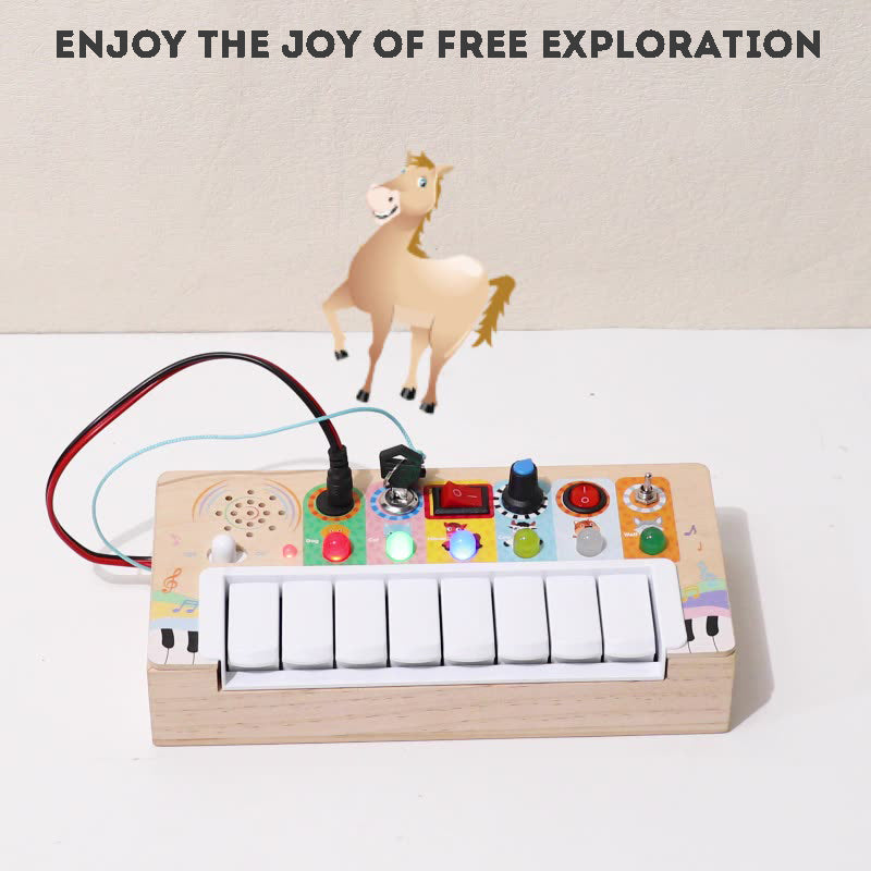 Early Education Wooden LED Switch Light Toy for Children - Enhances Color Recognition and Cognitive Skills