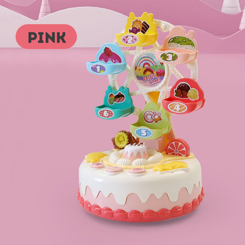 Educational Ferris Wheel Rotating Cake Truck Toy Musical Story Light Toy Boy and Girl Toy