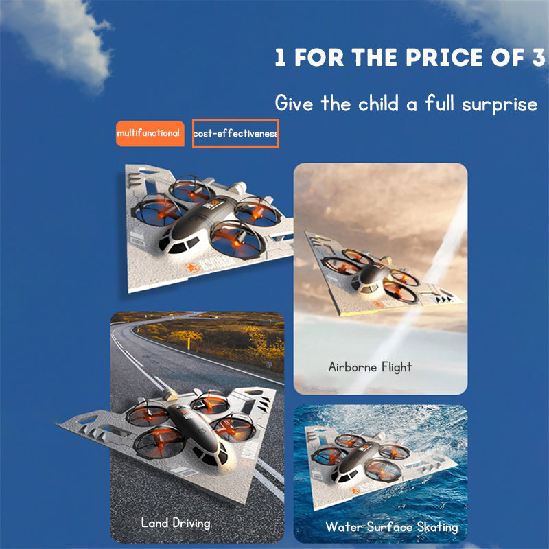 Kids RC Drone Three In One Airplanes Flying Toy Remote Control Quad Copter Drone Plane