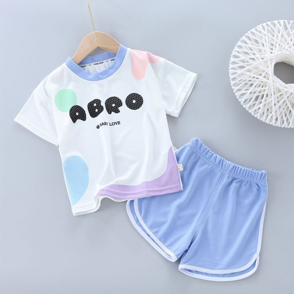 2023 Summer New Arrival Wafer Check Outdoor Sports Short Sleeve Shorts Set.