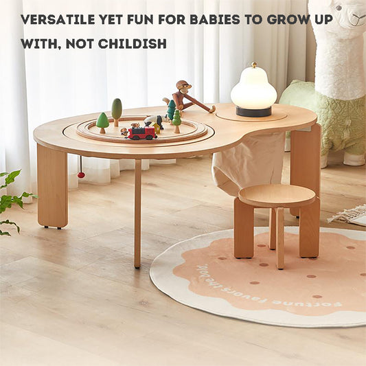 Solid Wood Children's Desk Game Desk Toy Baby Toy Table Activity Table Sensory Toy