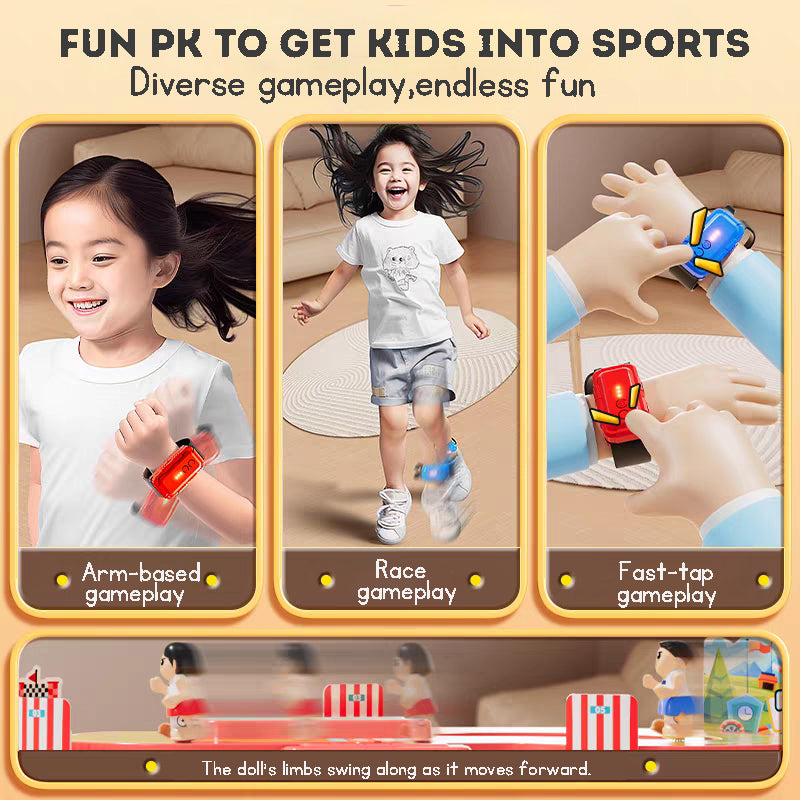 Wireless Somatosensory Competition Treadmill Toys Electric Double Toys Racing Track Toy Running Battle Game Toy