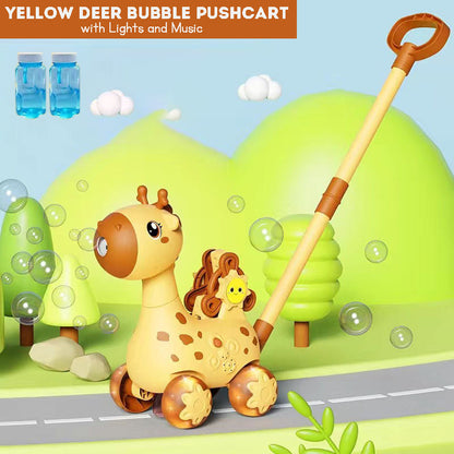 Bubble machine push toy for boys and girls Electric bubble machine kid's push-and-go toy