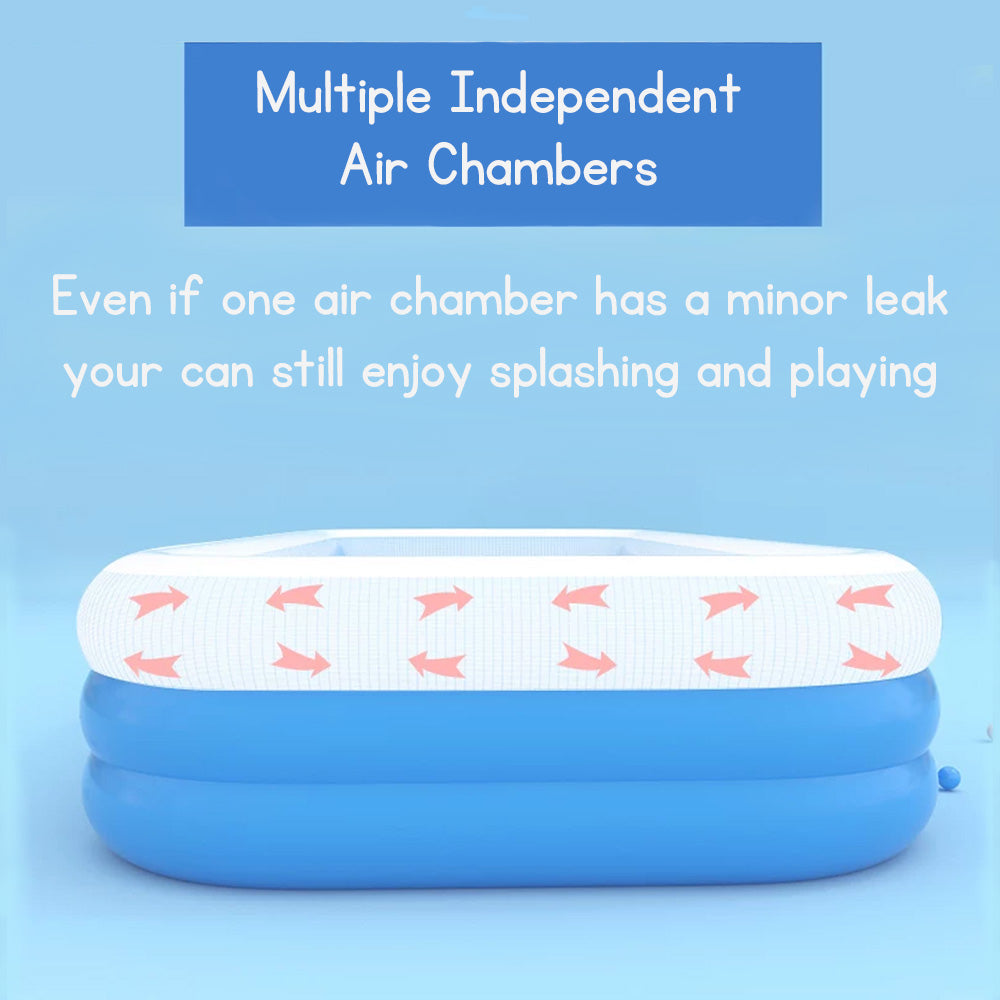 Big Inflatable Swimming Pool for Kids and Babies with Sunshade Canopy Thickened PVC Family Kids Paddling Pool
