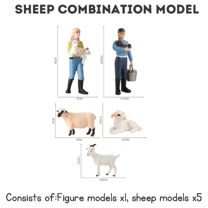 Simulation Poultry Farm Animal Model Pretend Play Farmer Figures Toys Farm Animal Toys For Kids