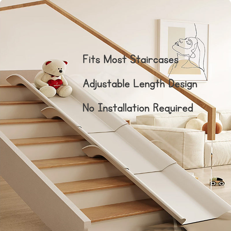 Kids Indoor Stair Slide, Adjustable Length Staircase Slide (170–390cm), No Installation, Anti-Slip Base, Safe PP Material, Space Saving Home Playground for Toddlers