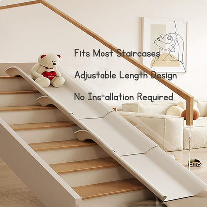Kids Indoor Stair Slide, Adjustable Length Staircase Slide (170–390cm), No Installation, Anti-Slip Base, Safe PP Material, Space Saving Home Playground for Toddlers