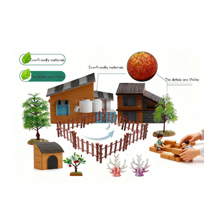 Simulation Poultry Farm Animal Model Pretend Play Farmer Figures Toys Farm Animal Toys For Kids