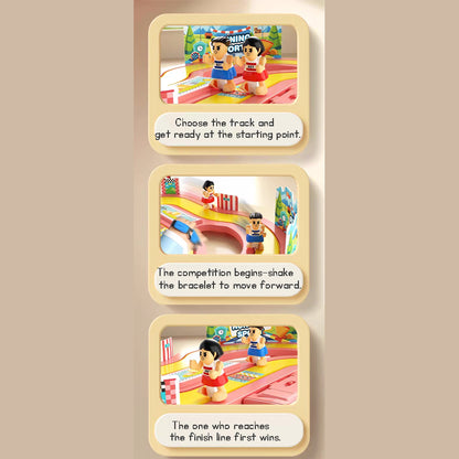 Wireless Somatosensory Competition Treadmill Toys Electric Double Toys Racing Track Toy Running Battle Game Toy