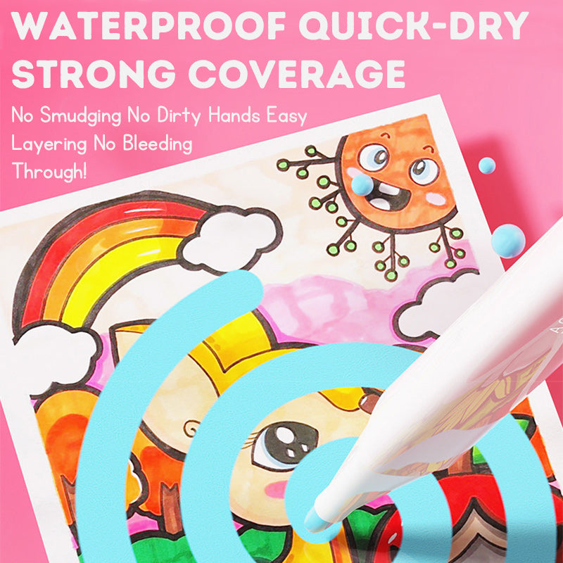 Acrylic Paint Markers Art Markers for Students Non Bleed Layering Capable 36 60 80 Colors Waterproof Quick Dry Marker Pen Set