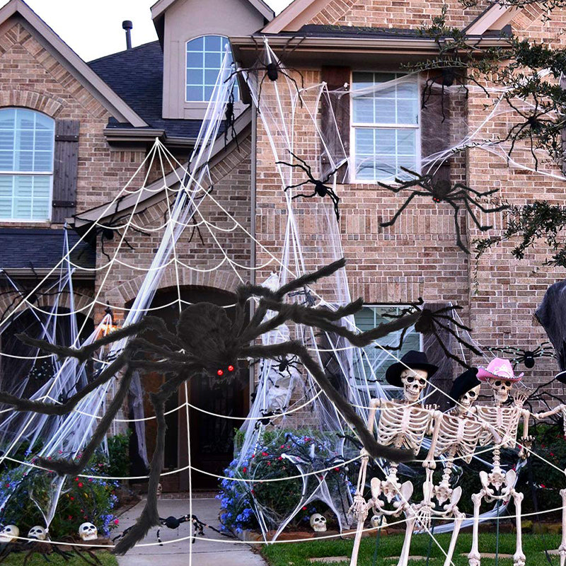 Halloween Decoration 5M Halloween Spider We+/- 1.5M Giant Spider cobweb Outdoor Indoor Home Party Decoration