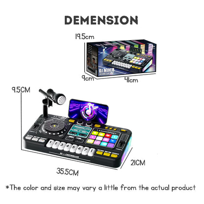 Kid's  Bluetooth DJ Mixer Toy Electronic Keyboard Toy Playing Musical Instrument Microphone Music Toy Instrument Toy