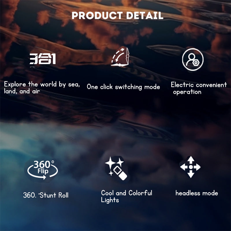 Kids RC Drone Three In One Airplanes Flying Toy Remote Control Quad Copter Drone Plane